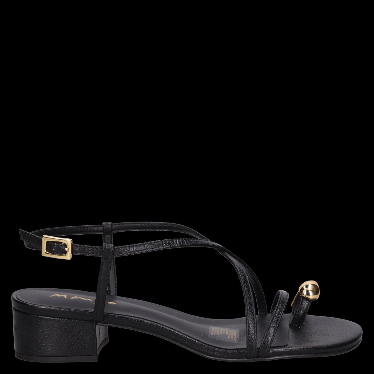 MINGO - Sandalia Casual Mujer Negro Mingo