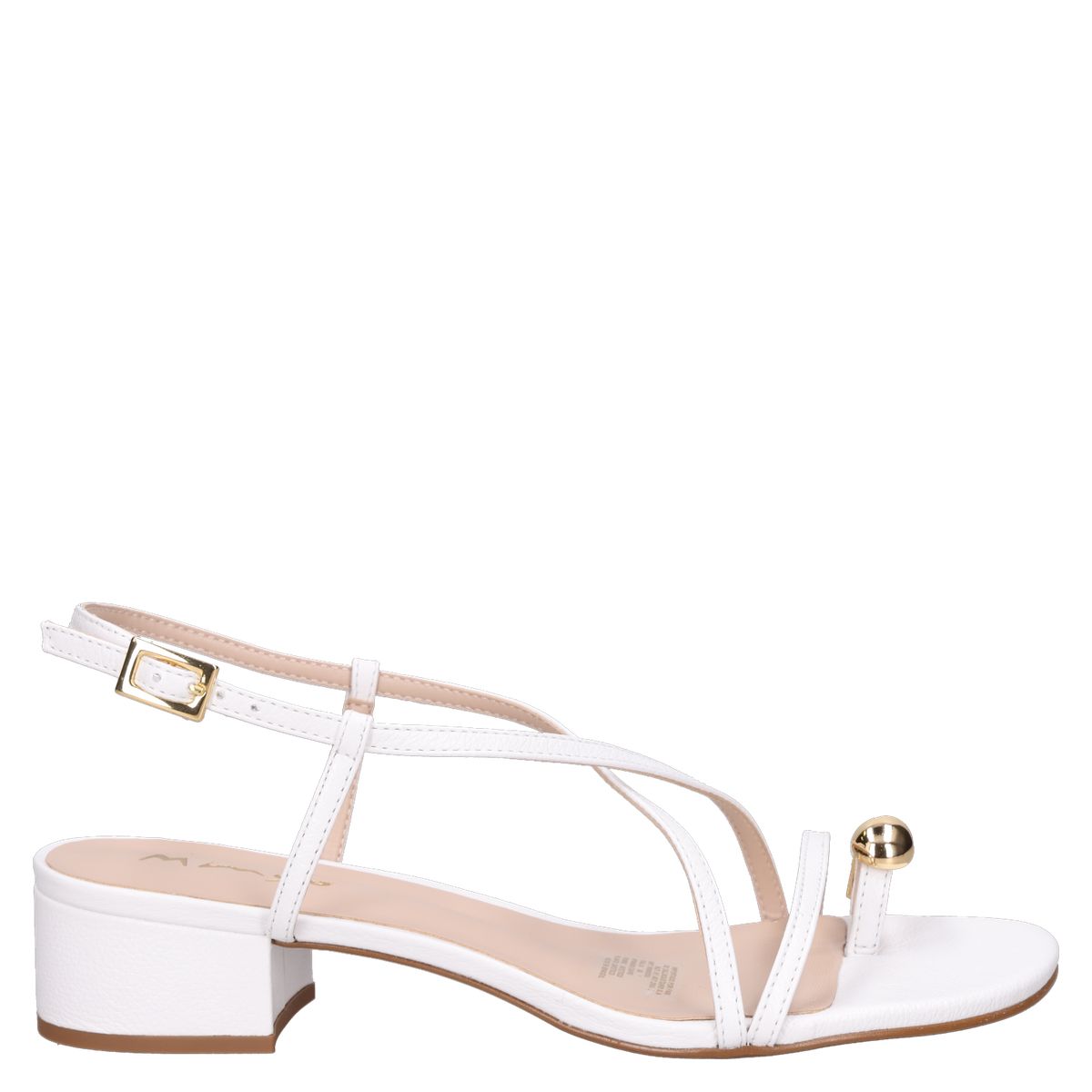 MINGO - Sandalia Casual Mujer Blanco Mingo