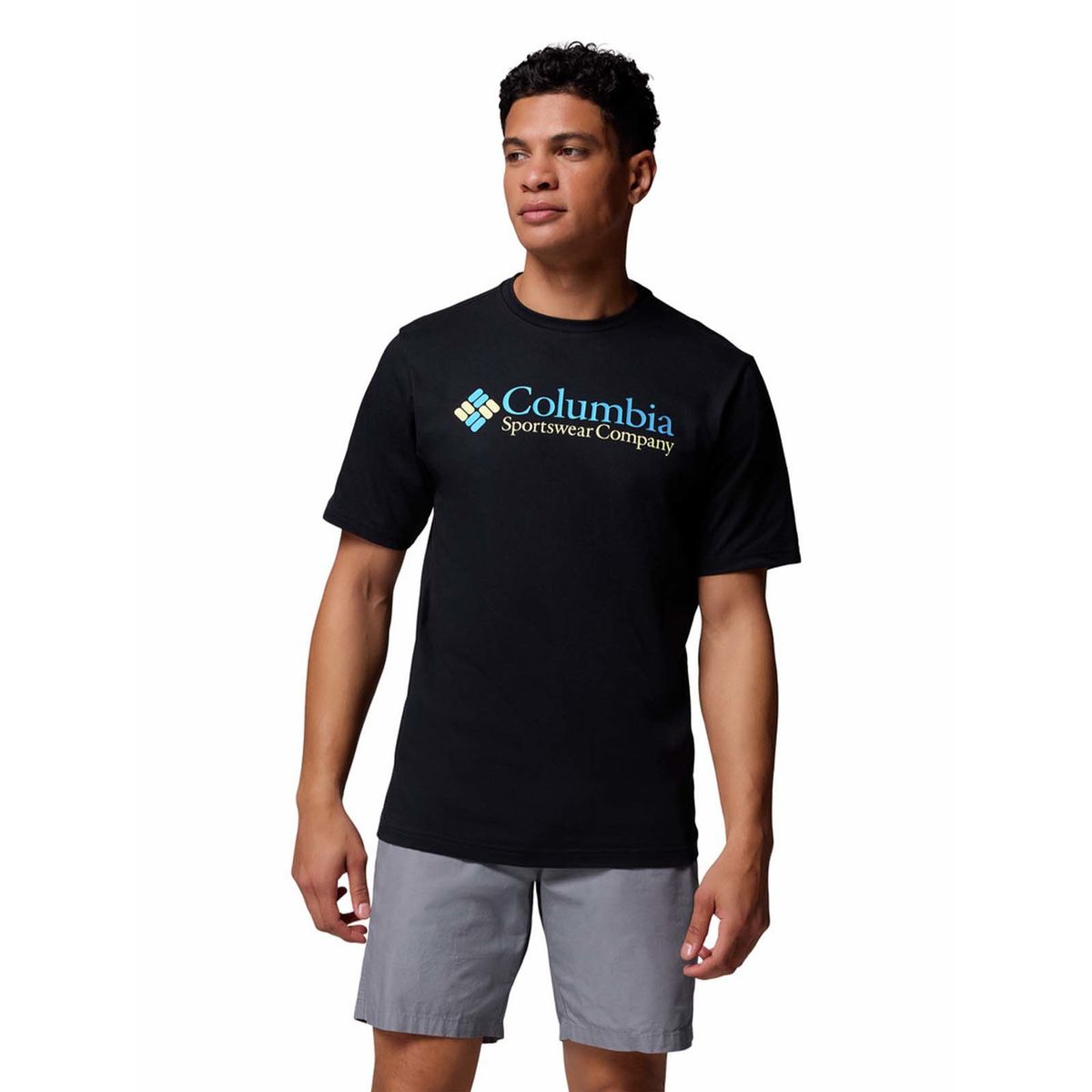 COLUMBIA - Polera Manga Corta Hombre CSC Basic Logo Negro COLUMBIA