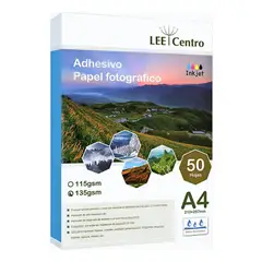 GENERICO - Papel Adhesivo Fotográfico Glossy A4 135 g 50 h Lee Centro