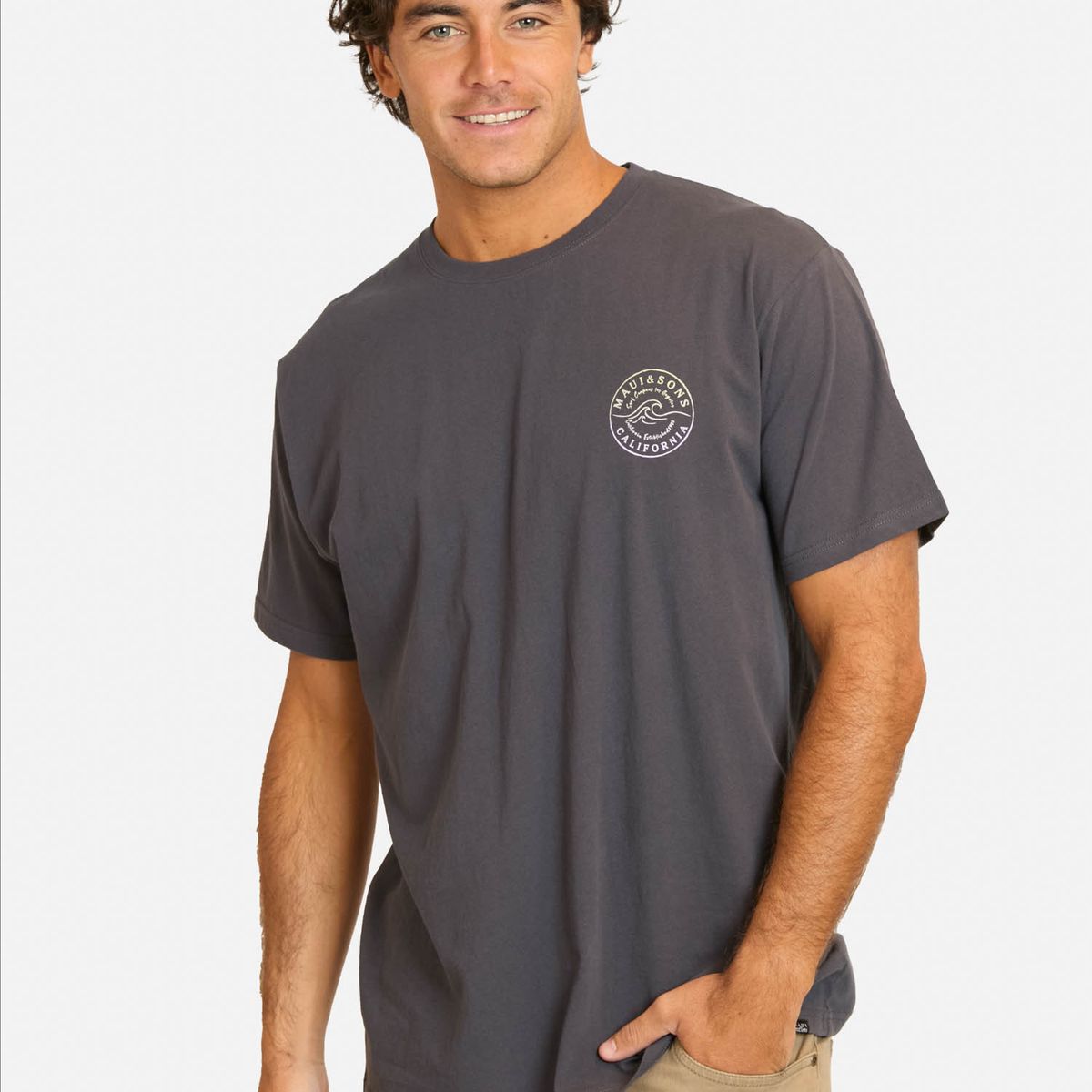 MAUI AND SONS - Polera MC Ficus Gris Hombre Maui And Sons