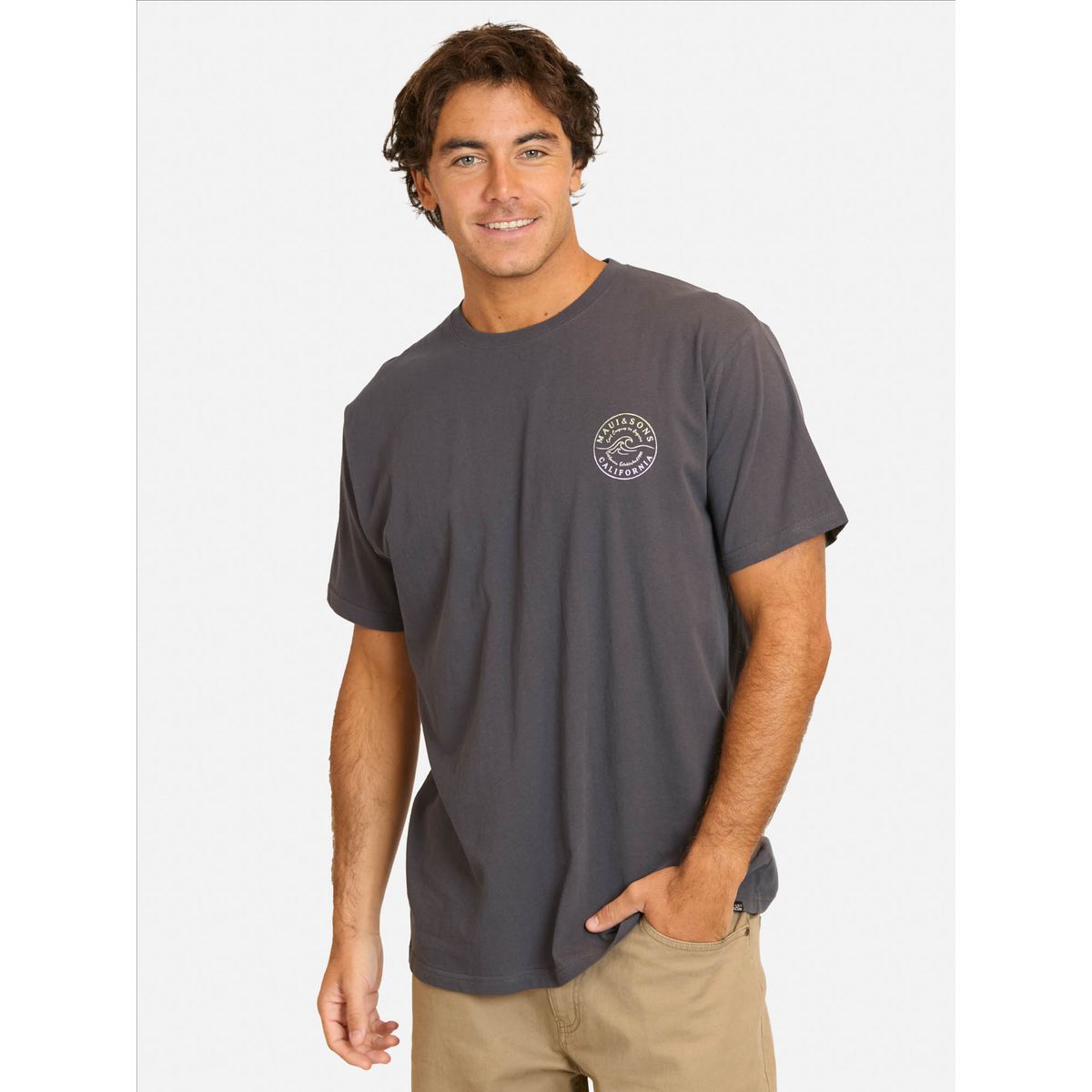 MAUI AND SONS - Polera MC Ficus Gris Hombre Maui And Sons