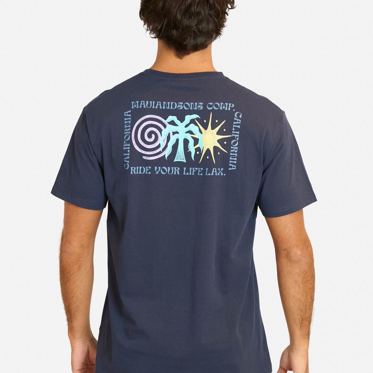 MAUI AND SONS - Polera MC Fipuni Azul Hombre Maui And Sons