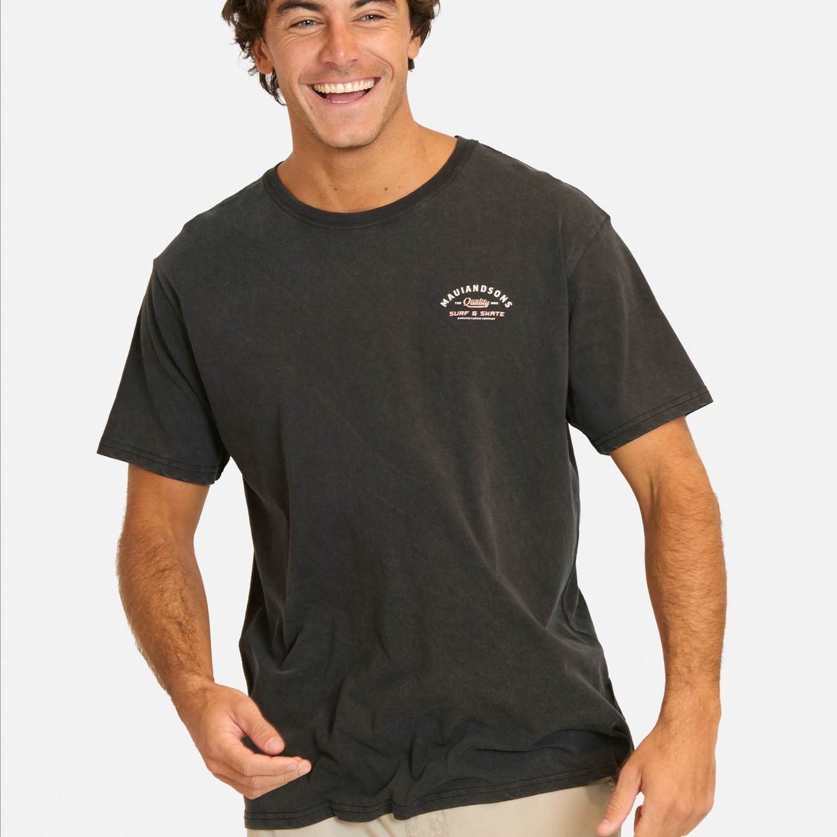 MAUI AND SONS - Polera MC Cucu Negro Hombre Maui And Sons