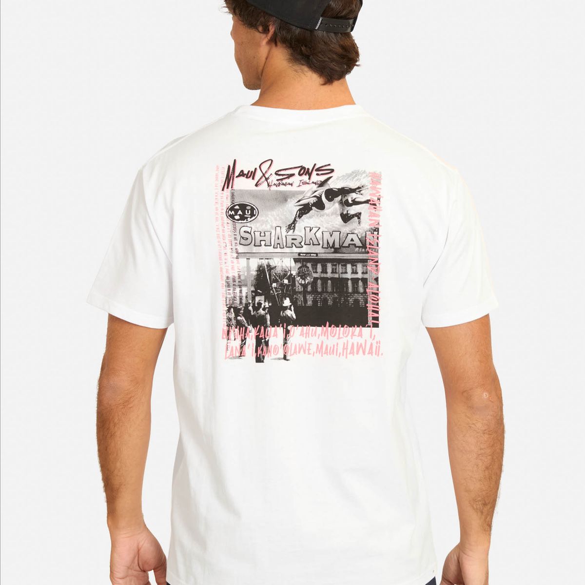 MAUI AND SONS - Polera MC Miramo Blanco Hombre Maui And Sons