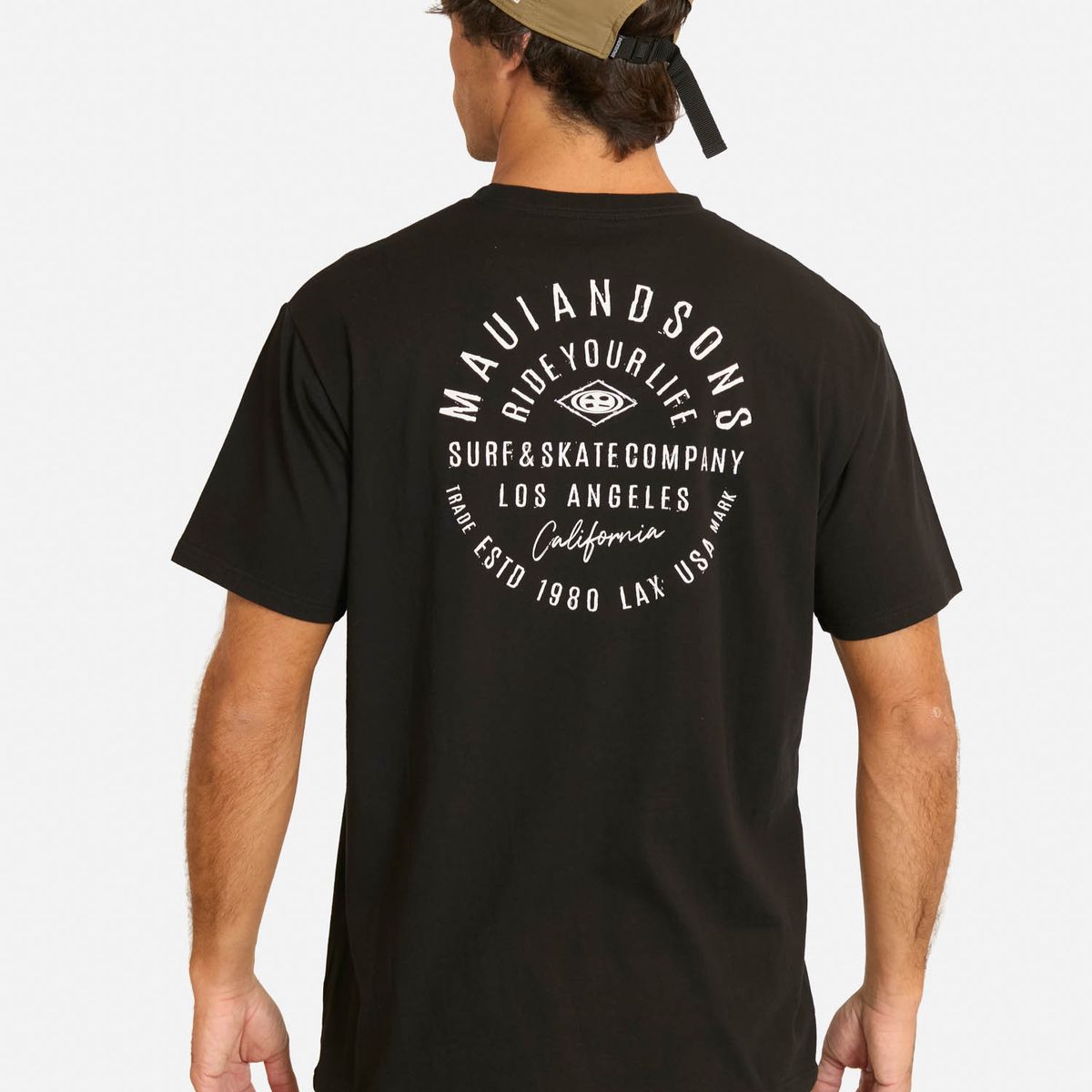 MAUI AND SONS - Polera MC Lerete Negro Hombre Maui And Sons