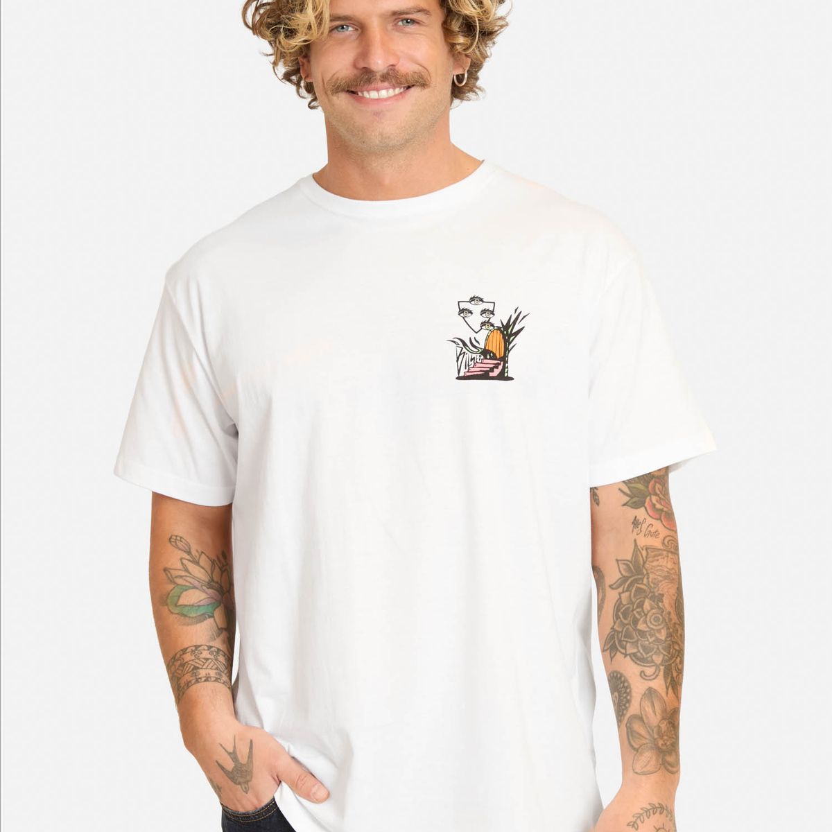 MAUI AND SONS - Polera MC Fipusi Blanco Hombre Maui And Sons