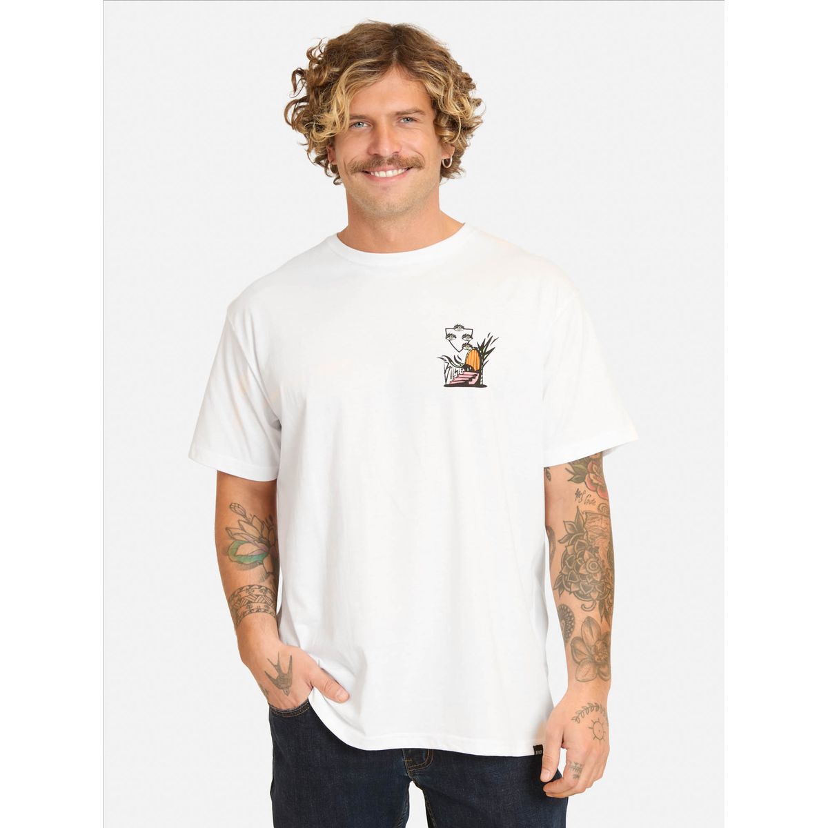 MAUI AND SONS - Polera MC Fipusi Blanco Hombre Maui And Sons