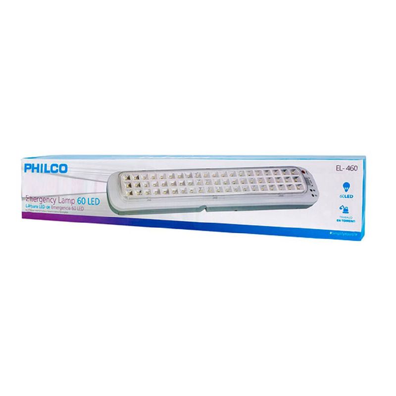 PHILCO - LAMPARA DE EMERGENCIA PHILCO 60 LED ILUMINACION ALTA Y BAJA