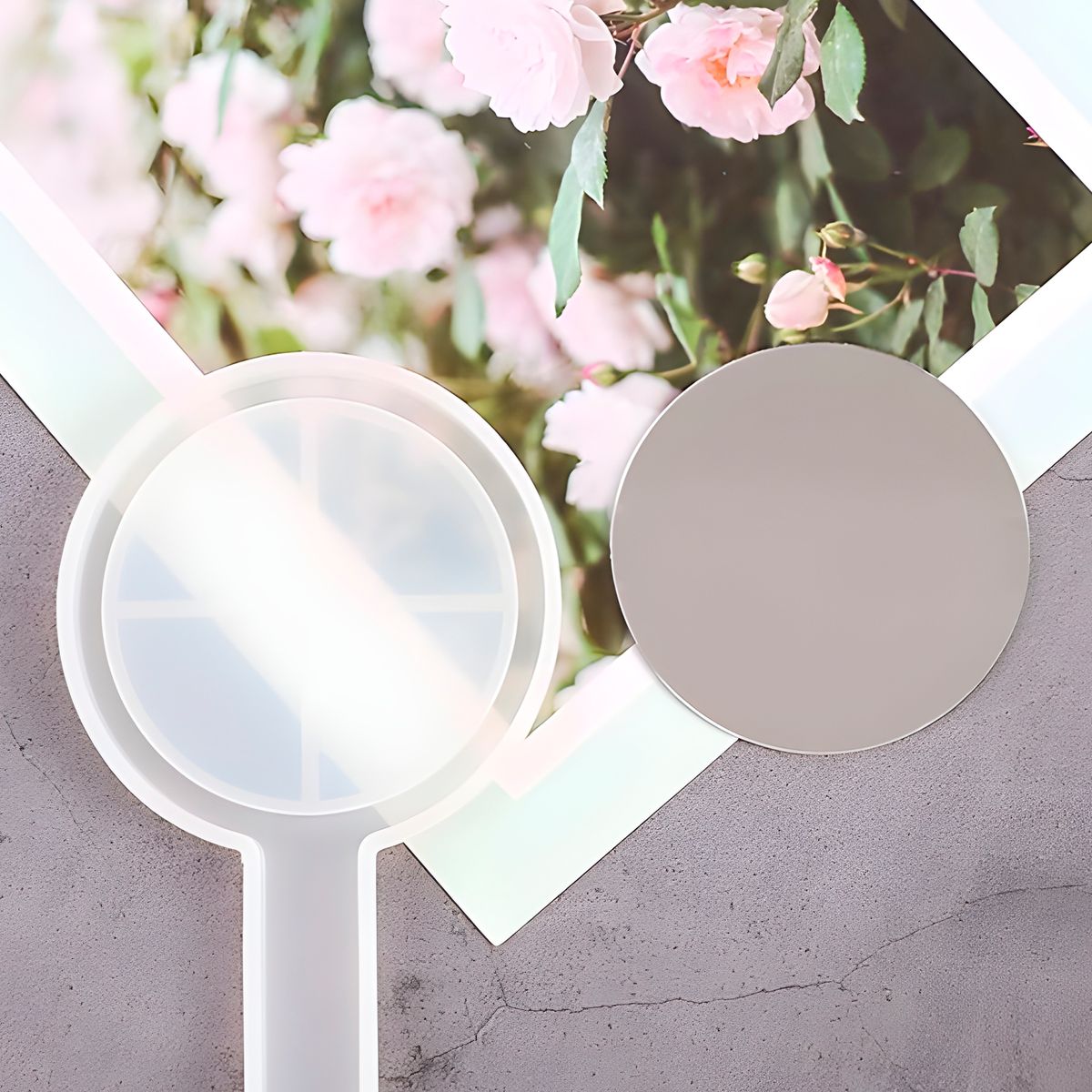 GENERICO - 10 Espejos Forma Circular Para Moldes Silicona 8 X 8 Cm