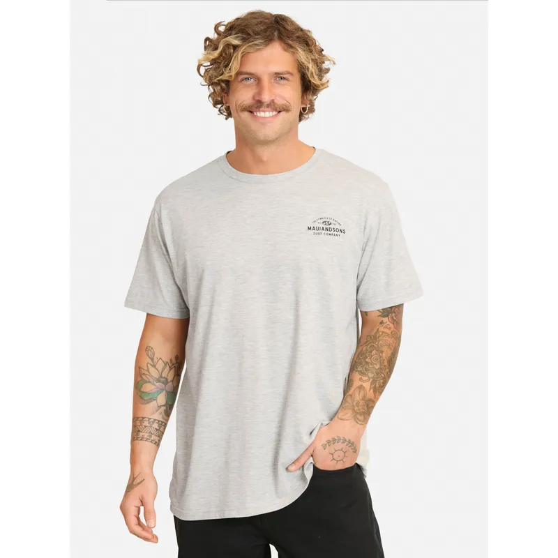 MAUI AND SONS - Polera MC Nekoka Gris Hombre Maui And Sons
