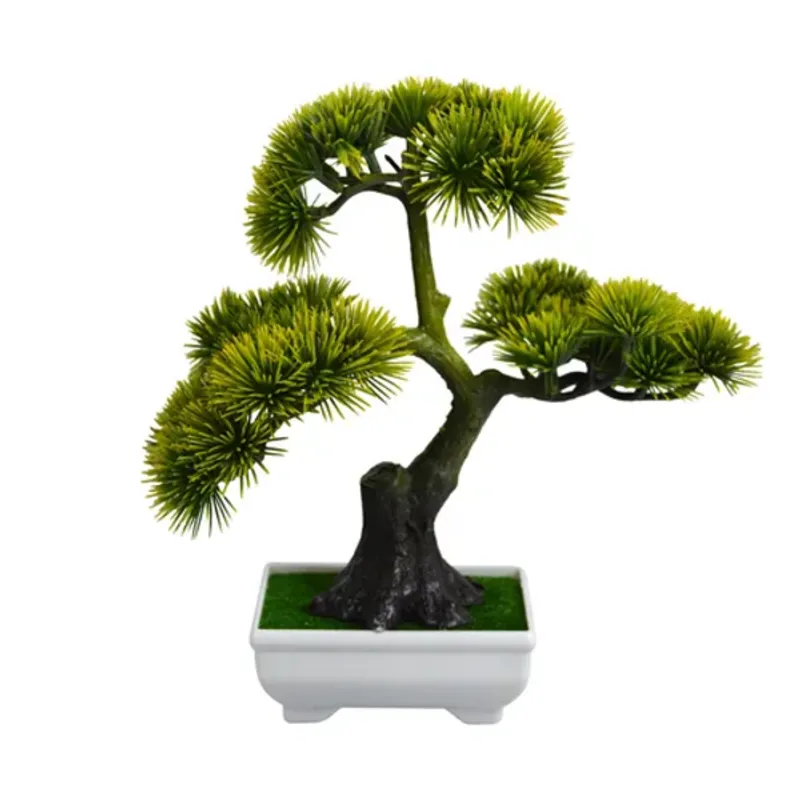 GENERICO - Planta bonsái flor artificial macetero 23 cm