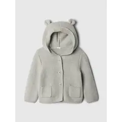GAP - Sweater Cardigan Abiertos Bebe Niño Gris