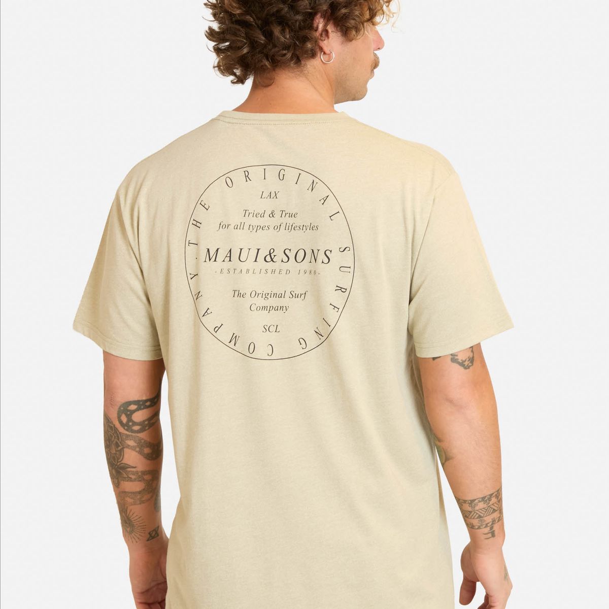 MAUI AND SONS - Polera MC Zarizo Beige Hombre Maui And Sons