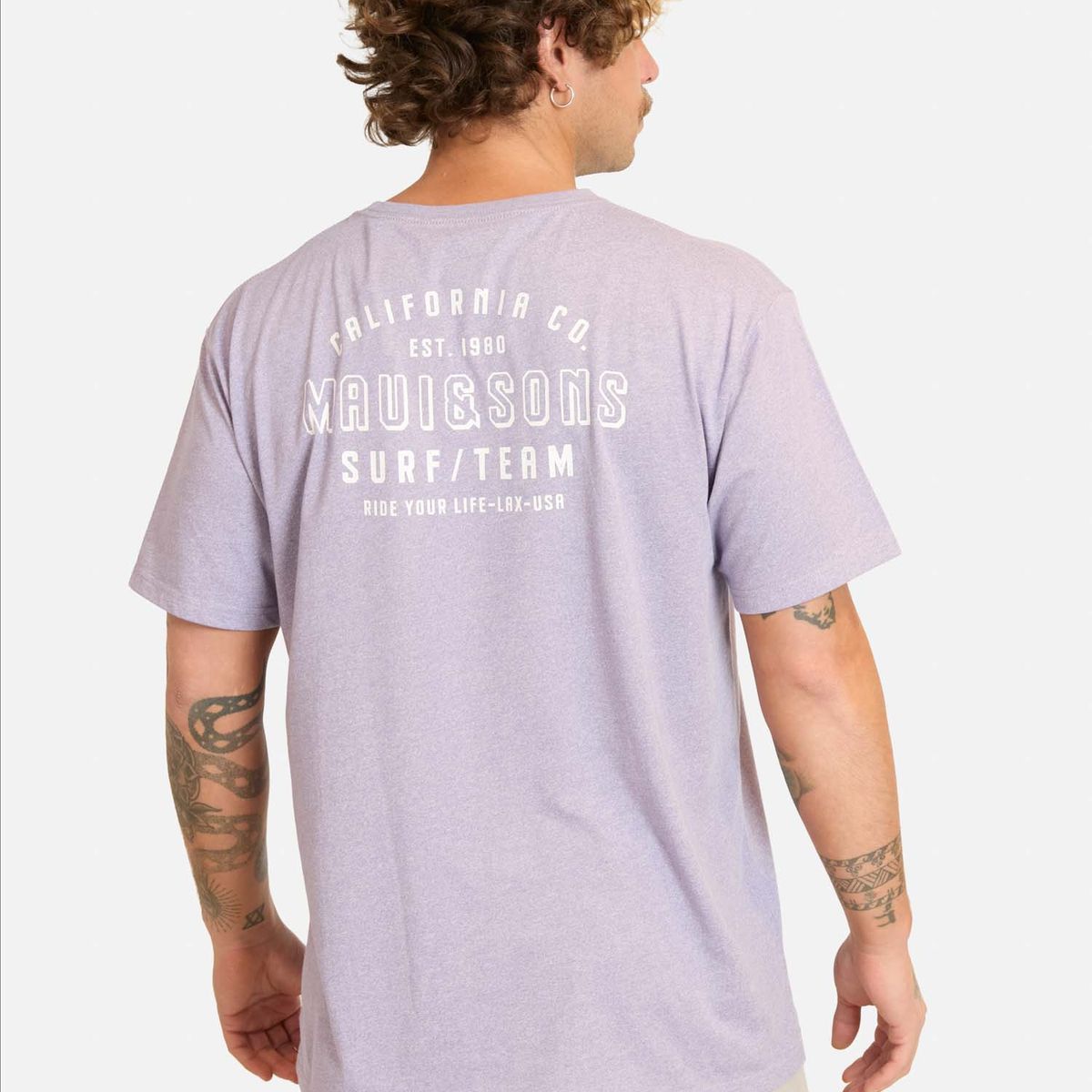 MAUI AND SONS - Polera MC Nekonix Morado Hombre Maui And Sons