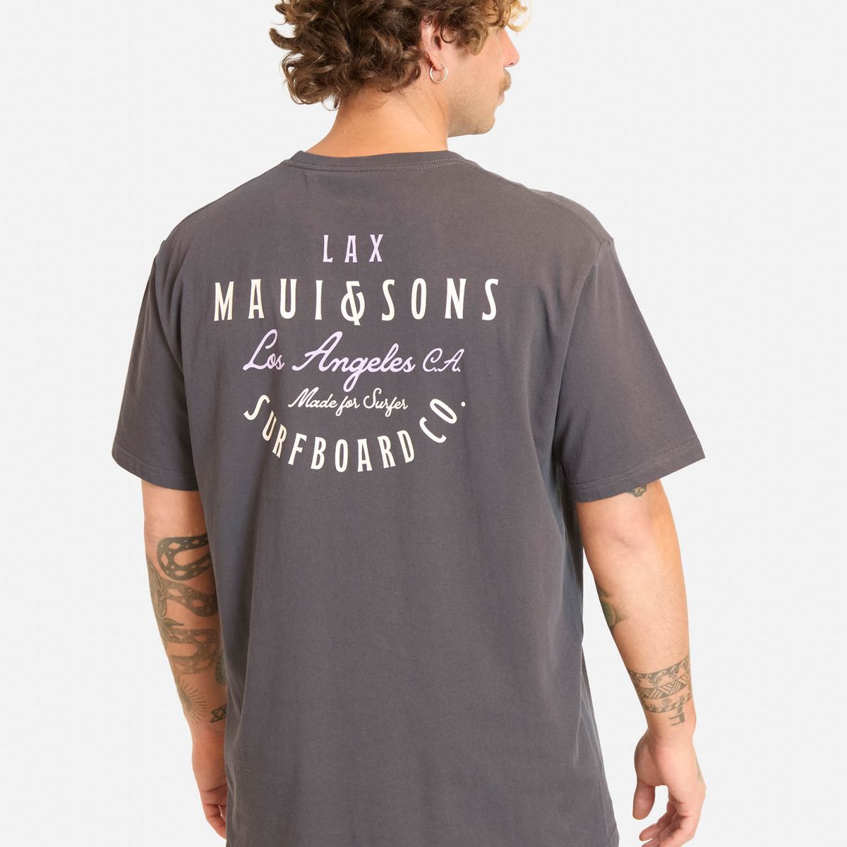 MAUI AND SONS - Polera MC Pazidu Gris Hombre Maui And Sons