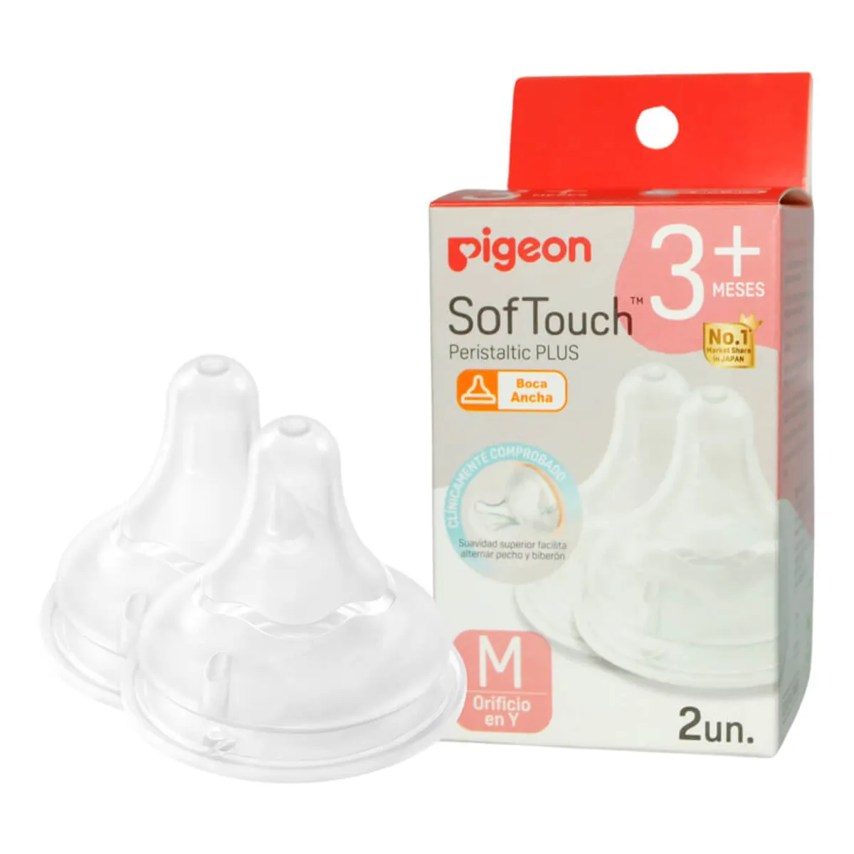 PIGEON - Tetina Repuesto Softouch Pigeon M 2 Unids