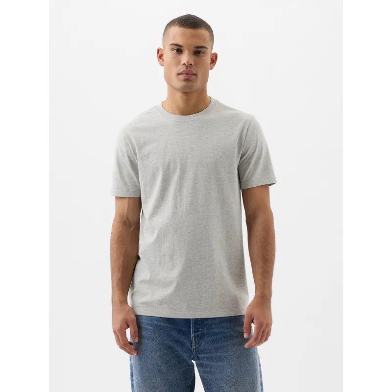 GAP - Polera Hombre Cuello Redondo Manga Corta Gris Gap