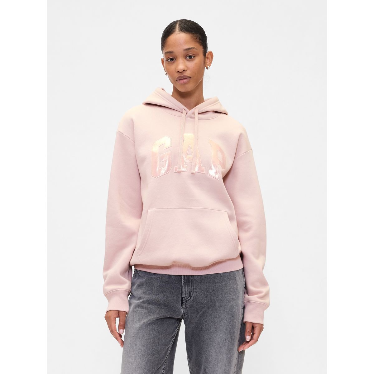 GAP - Polerón Gap Logo Hoodie Sin Cierre Mujer