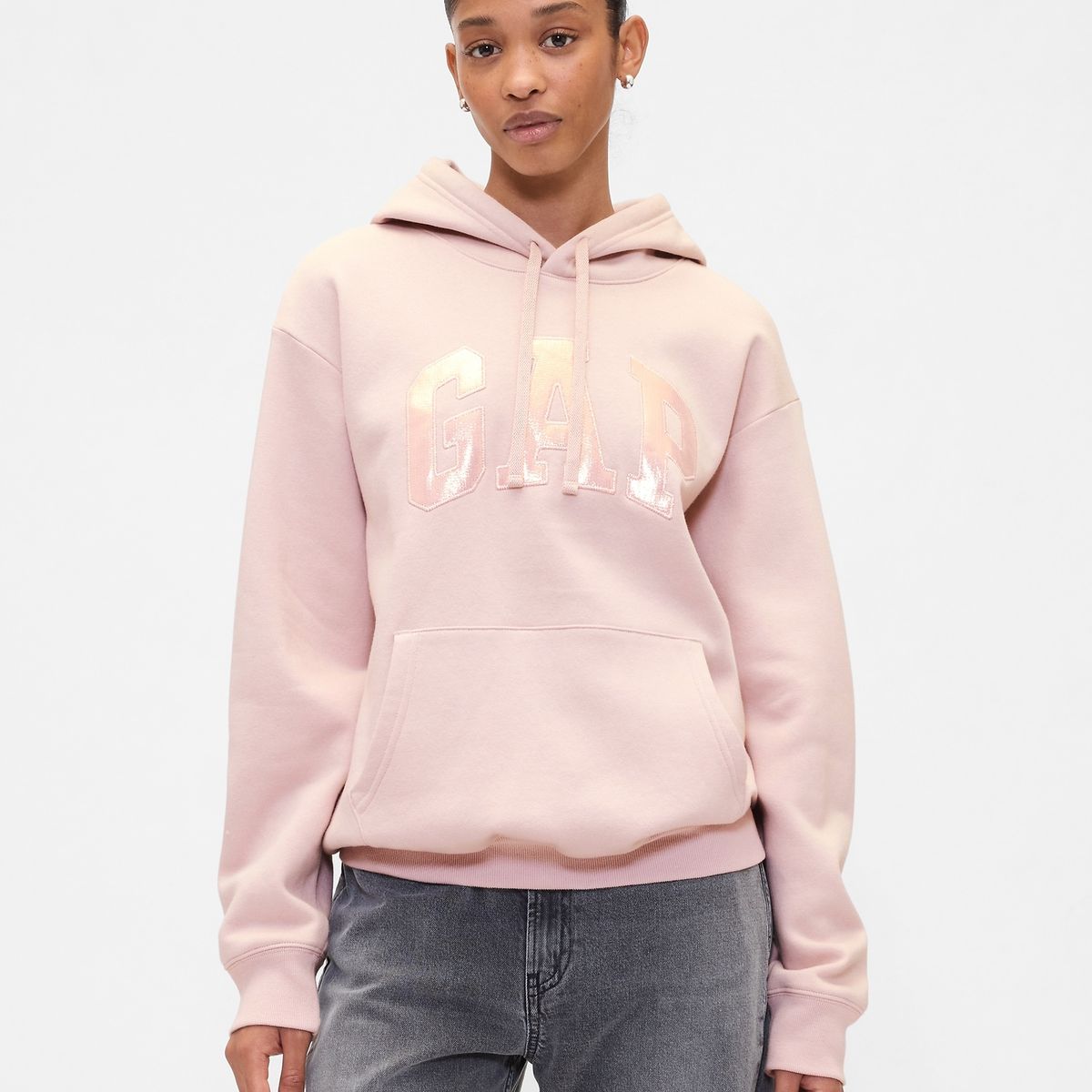 GAP - Polerón Gap Logo Hoodie Sin Cierre Mujer