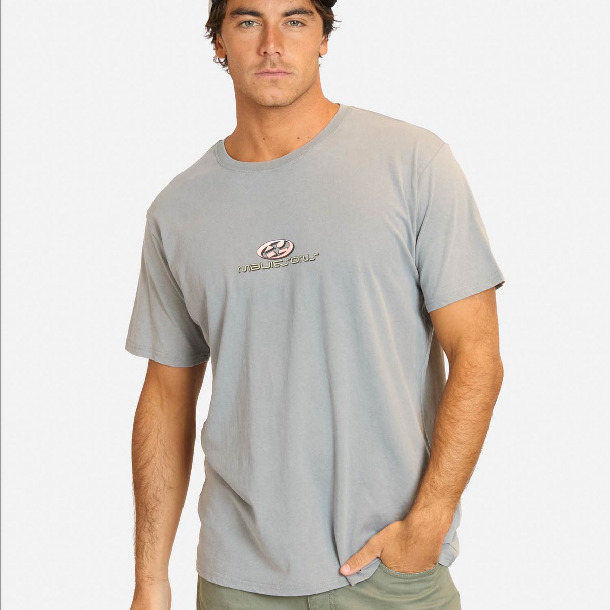 MAUI AND SONS - Polera MC Dibor Gris Hombre Maui And Sons