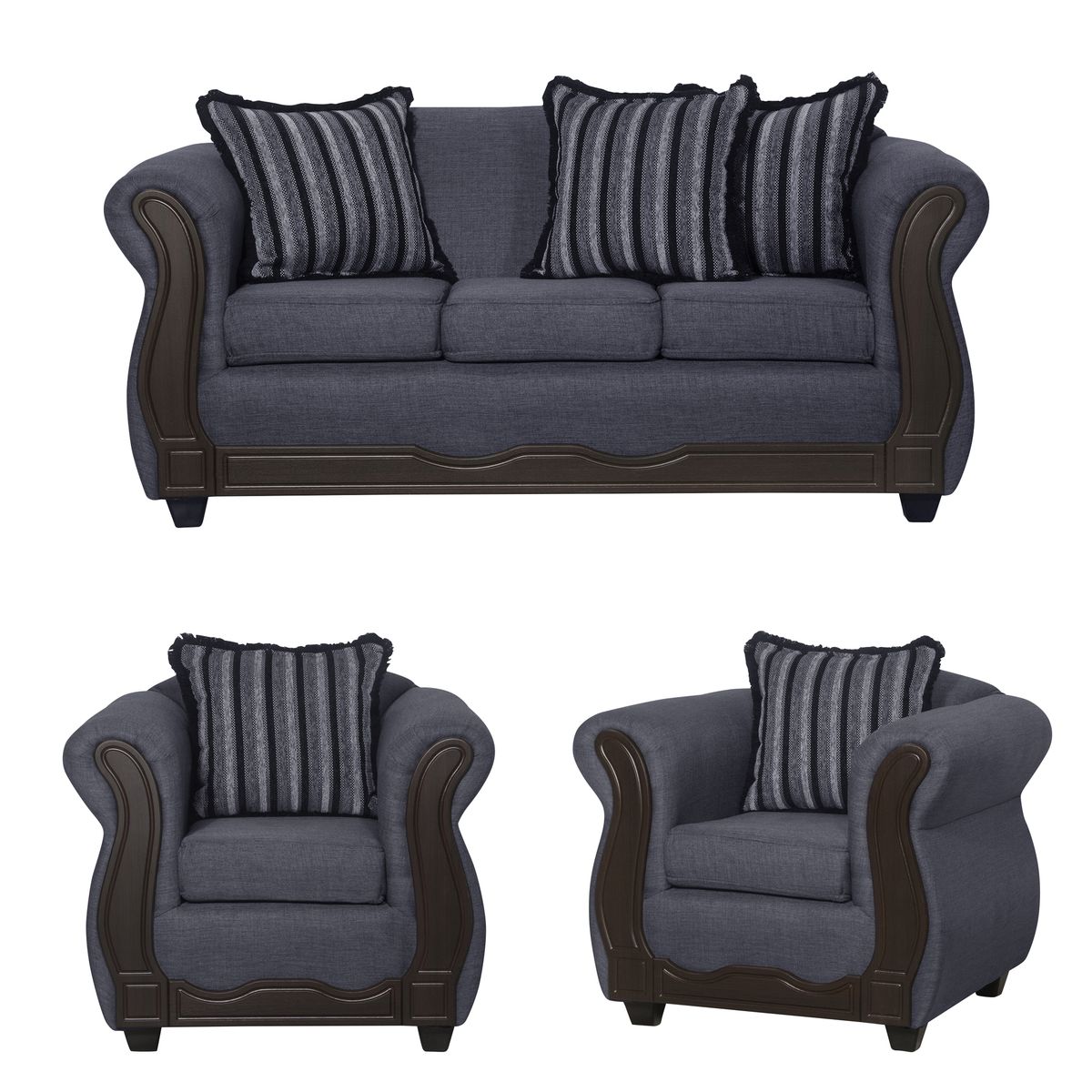 BLACK FACTORY - Juego de Living 3 1 1 Sofia