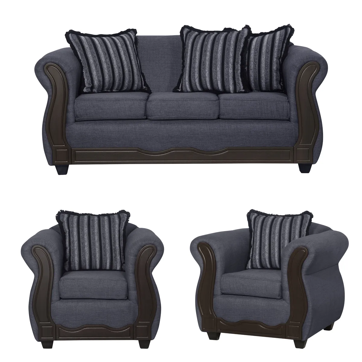 BLACK FACTORY - Juego de Living 3 1 1 Sofia