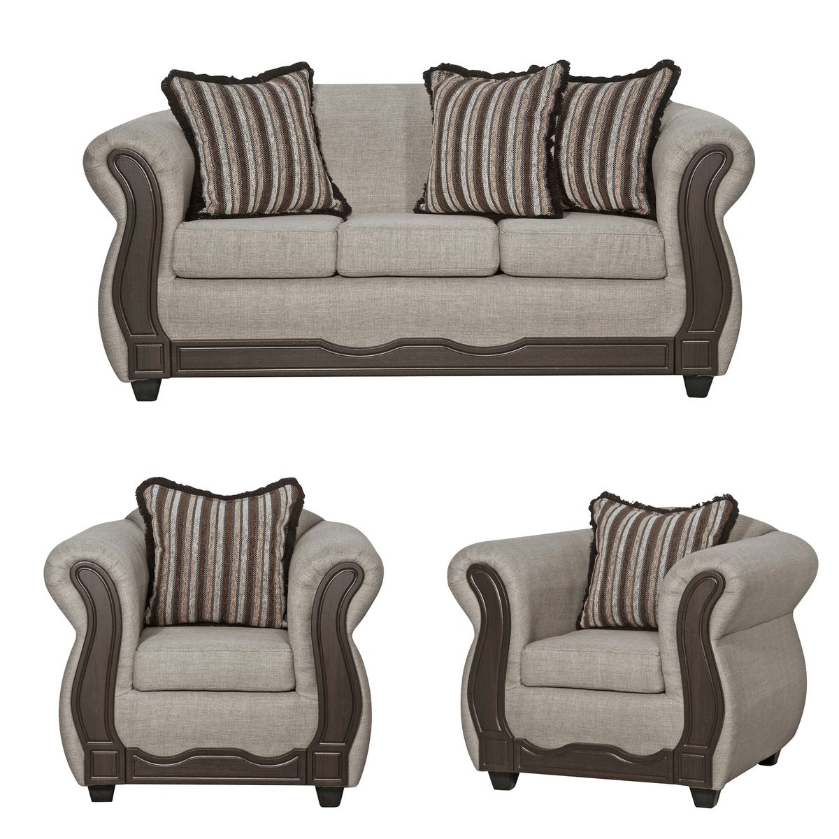 BLACK FACTORY - Juego de Living 3 1 1 Sofia