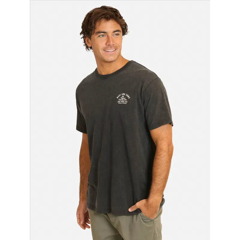 MAUI AND SONS - Polera MC Dilis Negro Hombre Maui And Sons