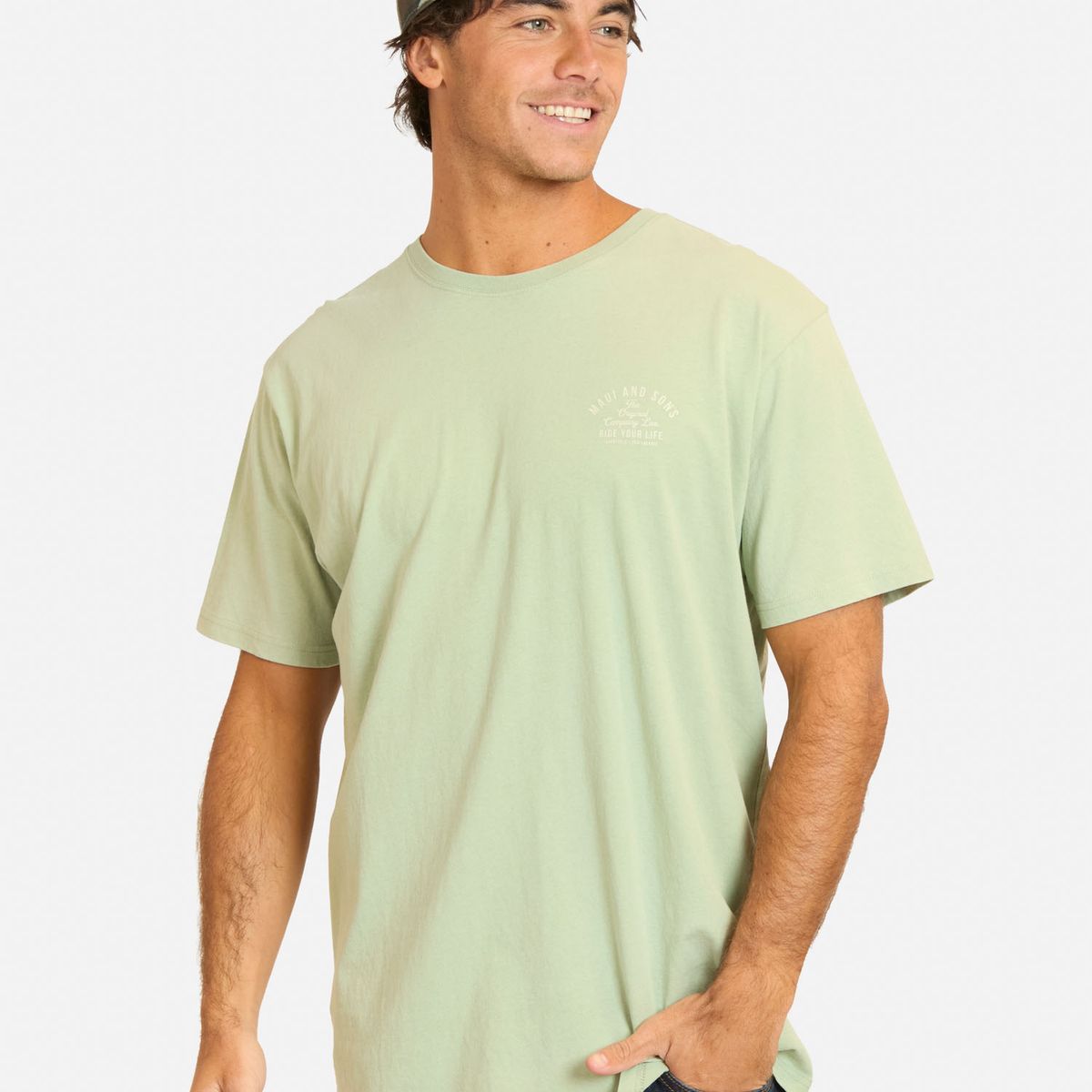 MAUI AND SONS - Polera MC Dilis Verde Hombre Maui And Sons