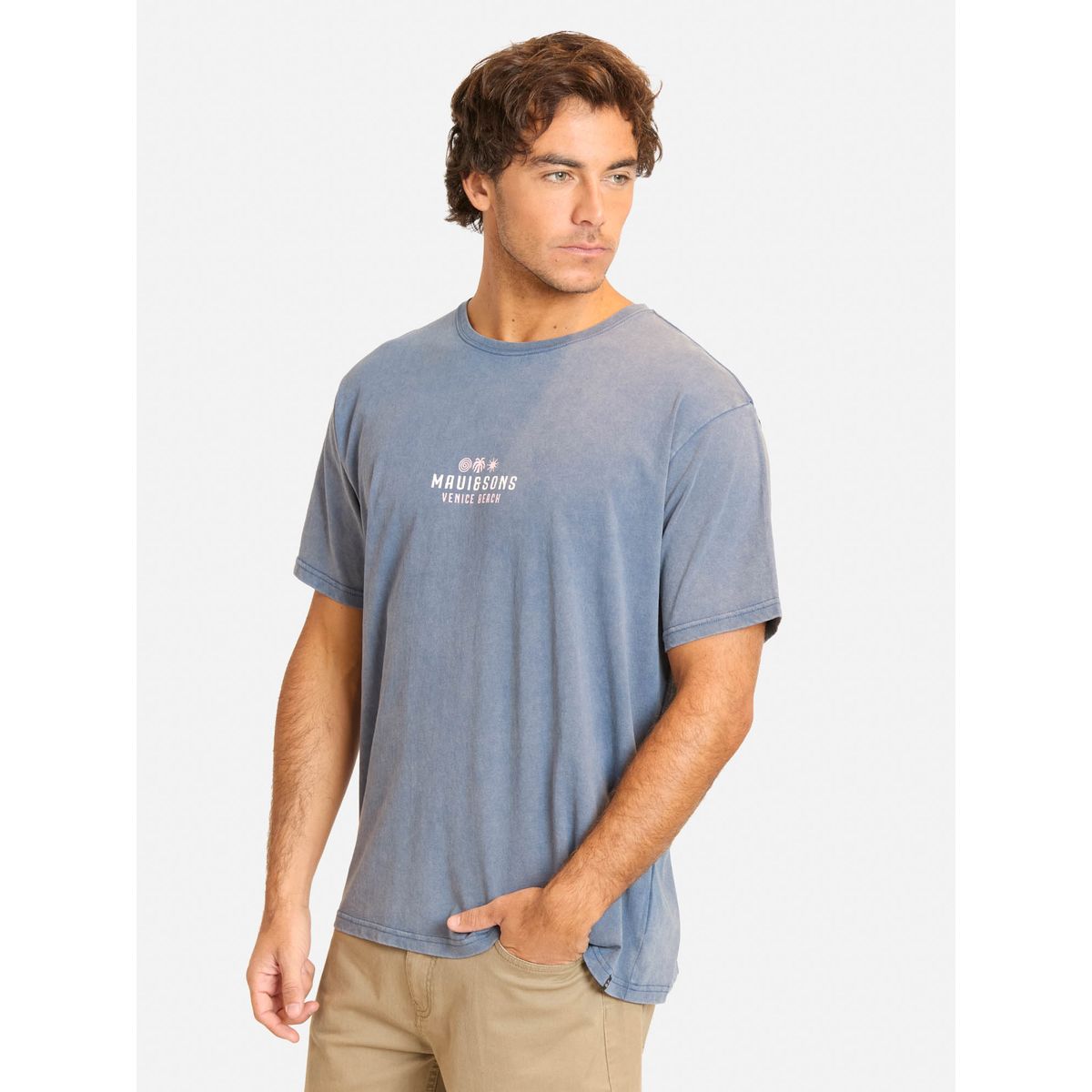 MAUI AND SONS - Polera MC Divaza Azul Hombre Maui And Sons