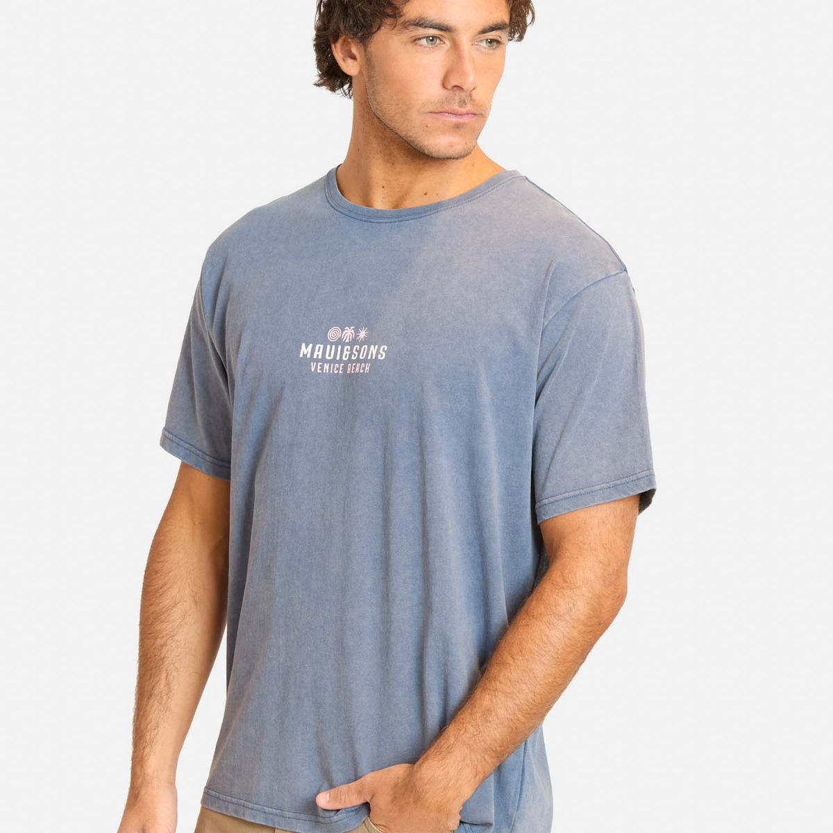 MAUI AND SONS - Polera MC Divaza Azul Hombre Maui And Sons