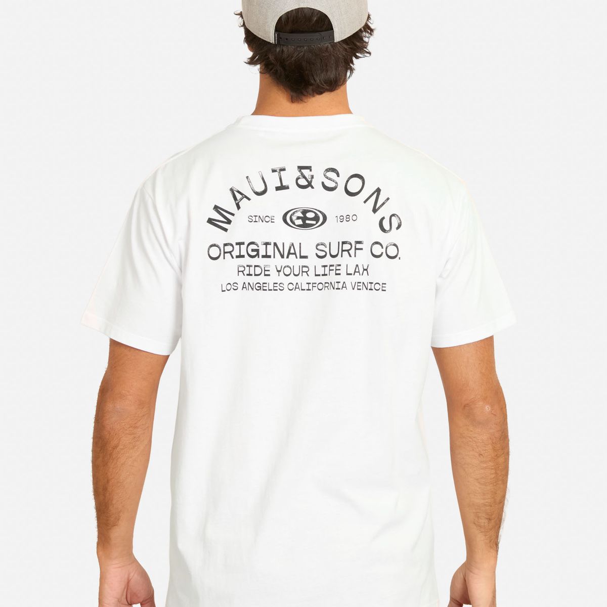 MAUI AND SONS - Polera MC Faxof Blanco Hombre Maui And Sons