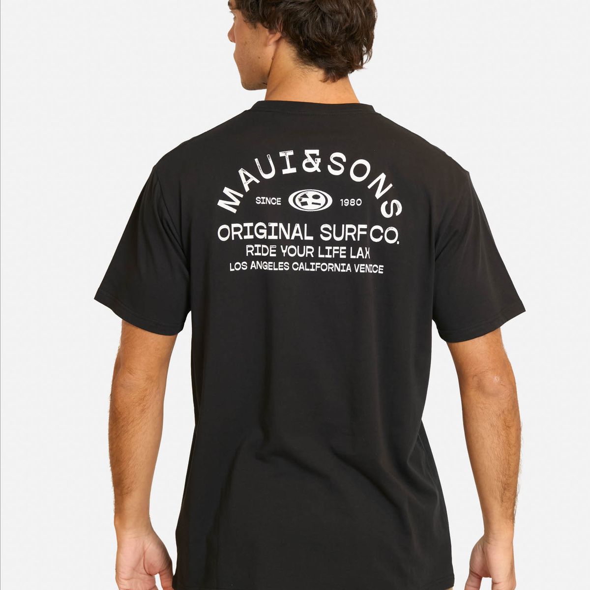 MAUI AND SONS - Polera MC Faxof Negro Hombre Maui And Sons