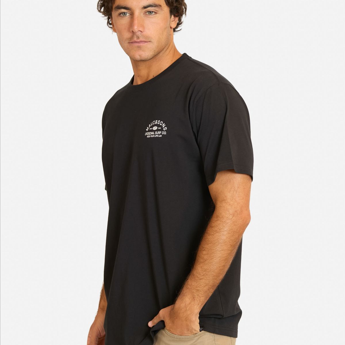 MAUI AND SONS - Polera MC Faxof Negro Hombre Maui And Sons