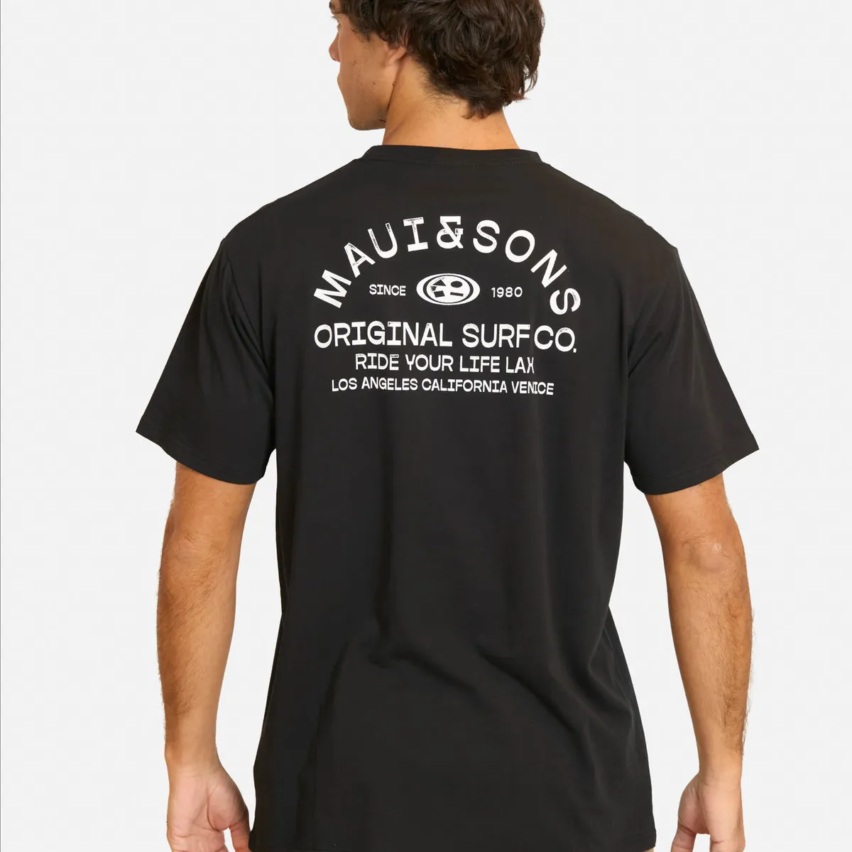 MAUI AND SONS - Polera MC Faxof Negro Hombre Maui And Sons