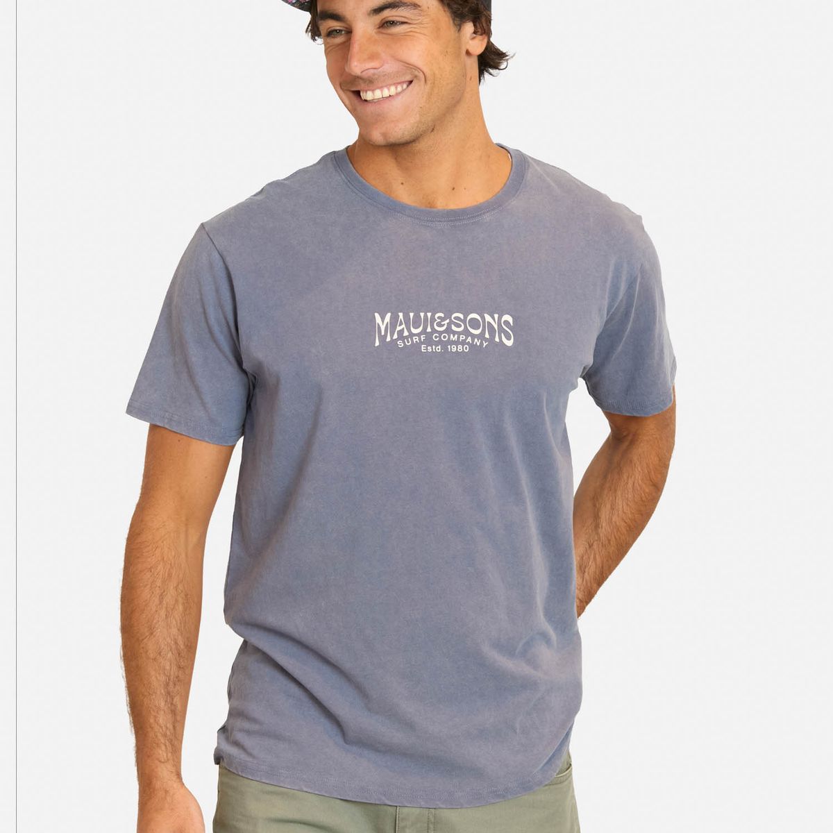 MAUI AND SONS - Polera MC Fahel Azul Hombre Maui And Sons