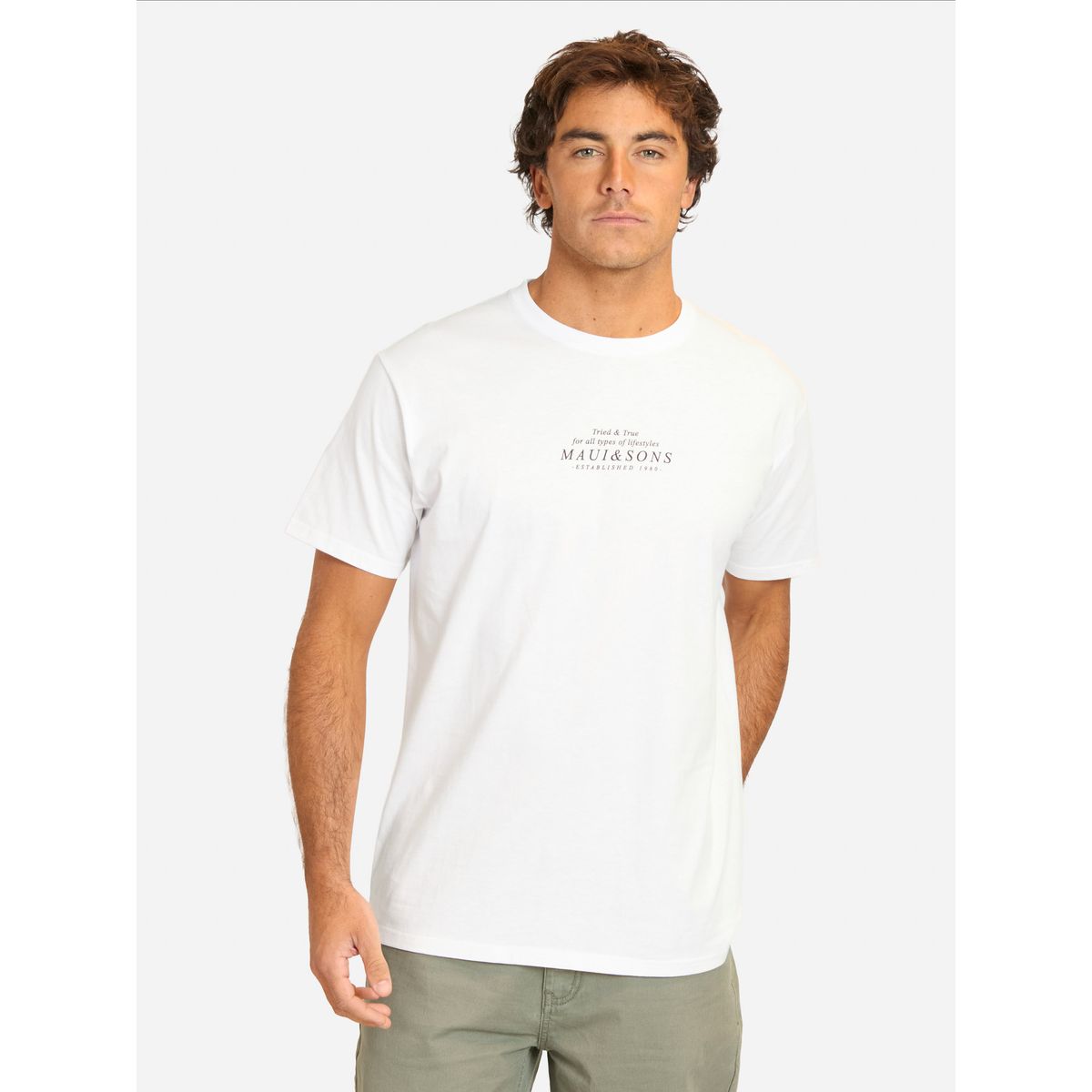 MAUI AND SONS - Polera MC Faluz Blanco Hombre Maui And Sons