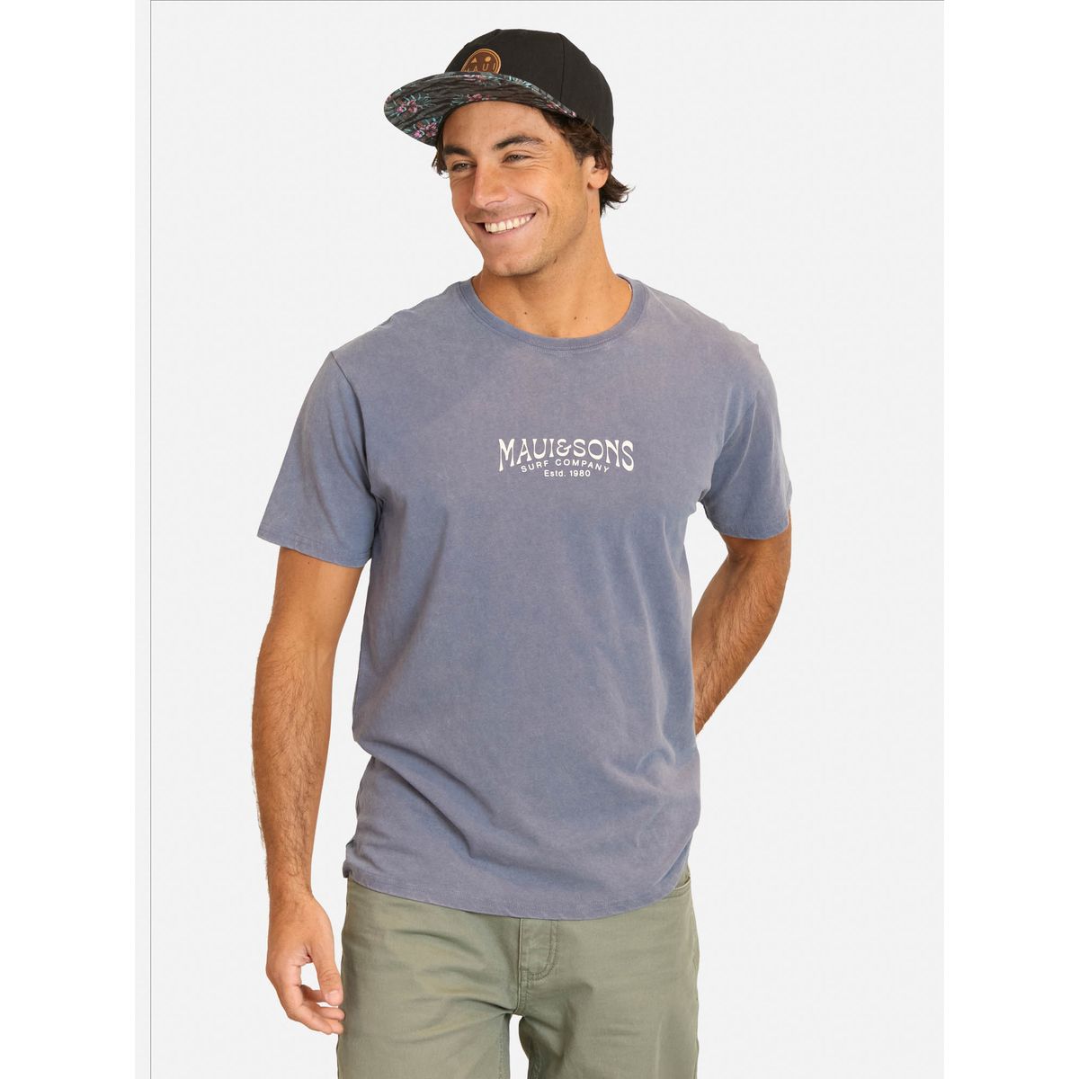 MAUI AND SONS - Polera MC Fahel Azul Hombre Maui And Sons