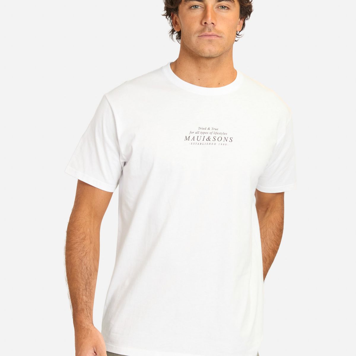 MAUI AND SONS - Polera MC Faluz Blanco Hombre Maui And Sons