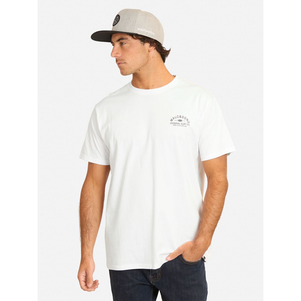 MAUI AND SONS - Polera MC Faxof Blanco Hombre Maui And Sons