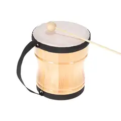 GENERICO - TAMBOR DE MADERA INFANTIL CON MAZO KD-6
