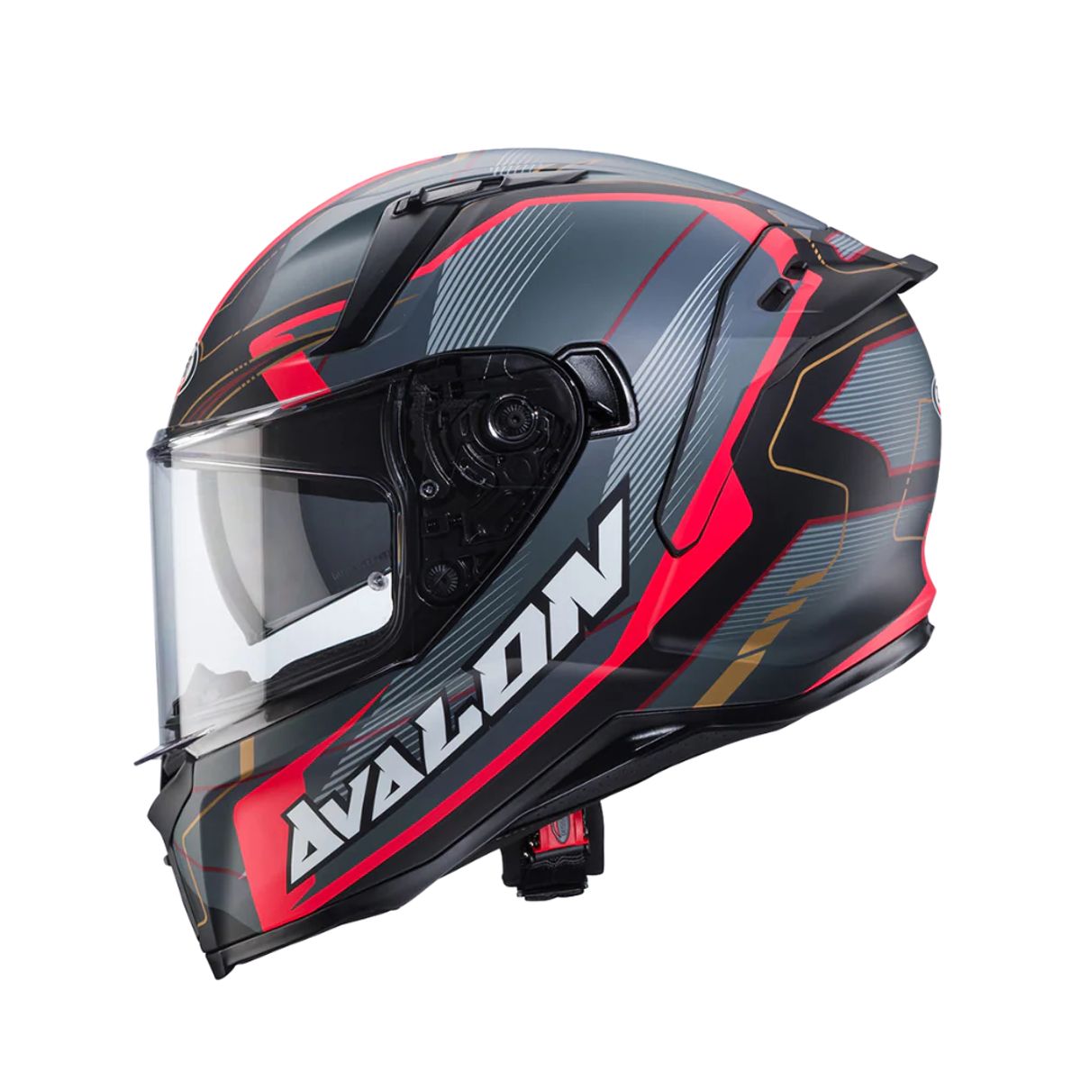 CABERG - Casco De Moto Caberg Avalon X Matt Black Grey Red_.