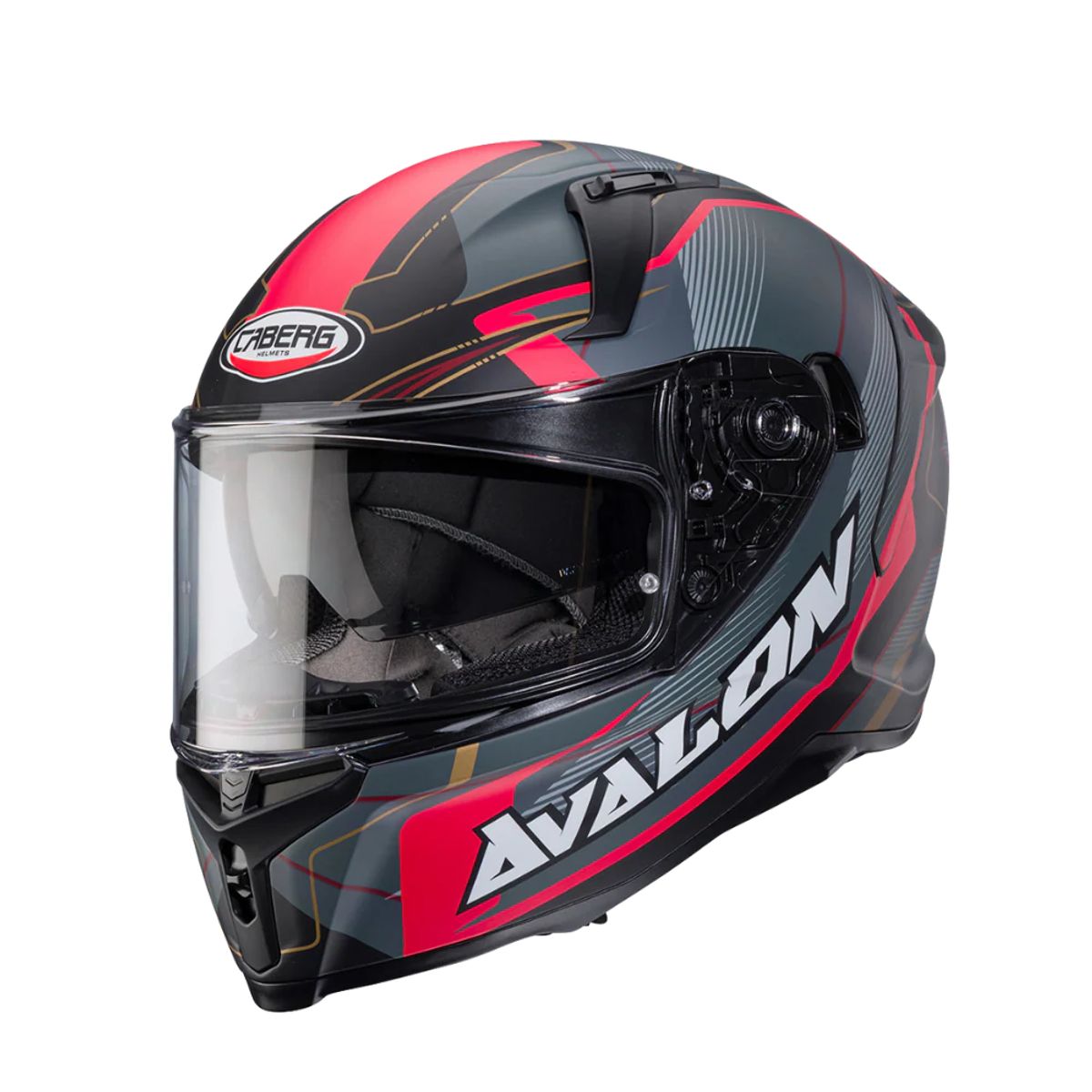 CABERG - Casco De Moto Caberg Avalon X Matt Black Grey Red_.
