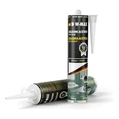 METALFER - Silicona Acética 280 Ml Color Blanco W-max