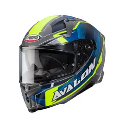 CABERG - Casco De Moto Avalon X Optic Matt Grey Blue Yellow Fluor_.