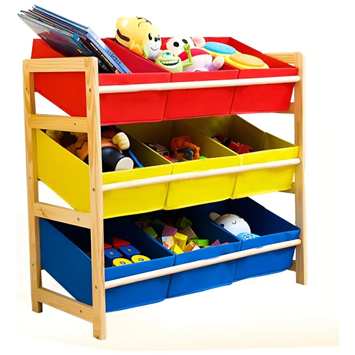 EVERSO - Estante Infantil Organizador De Juguetes Repisa 64x60x285cm Madera