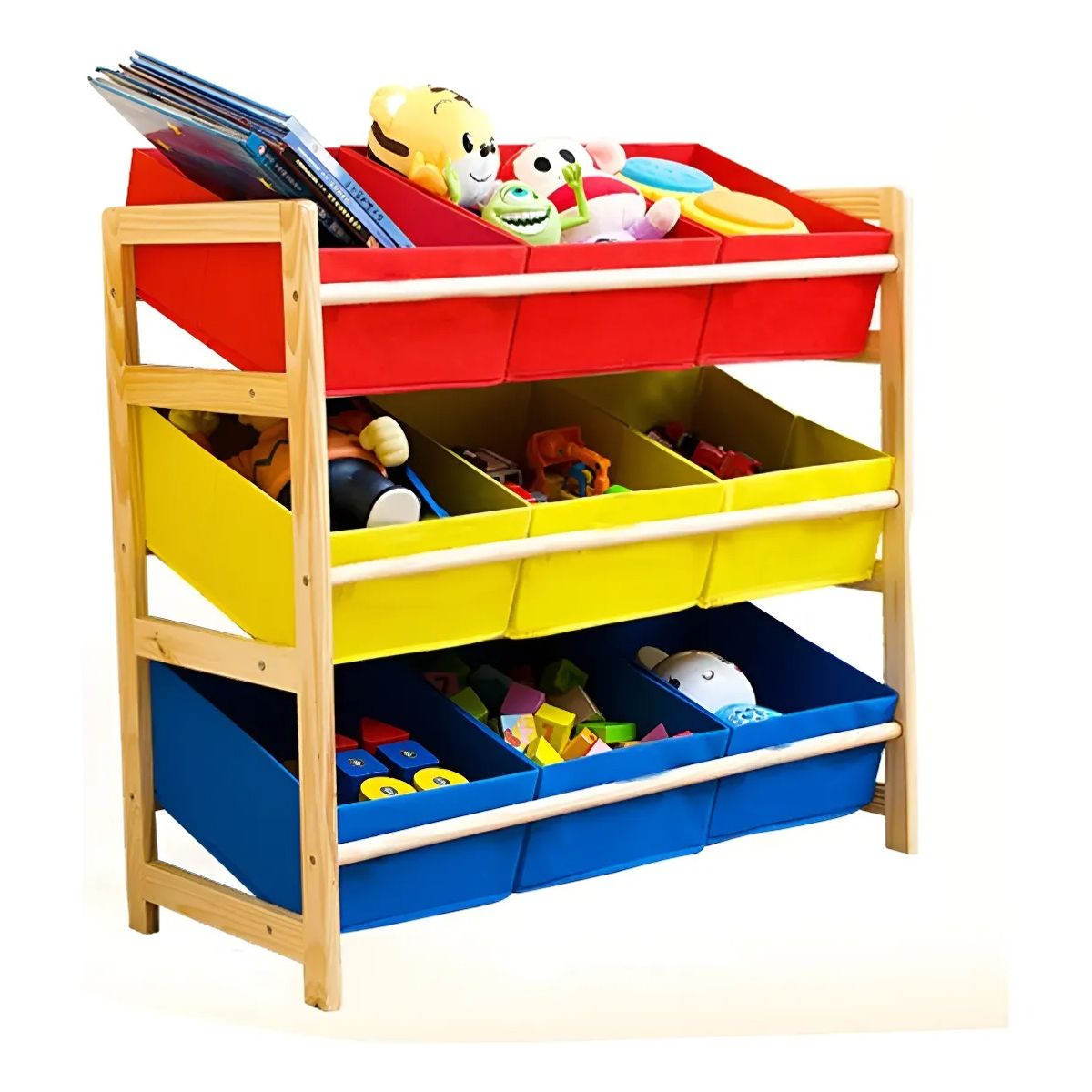 EVERSO - Estante Infantil Organizador De Juguetes Repisa 64x60x285cm Madera