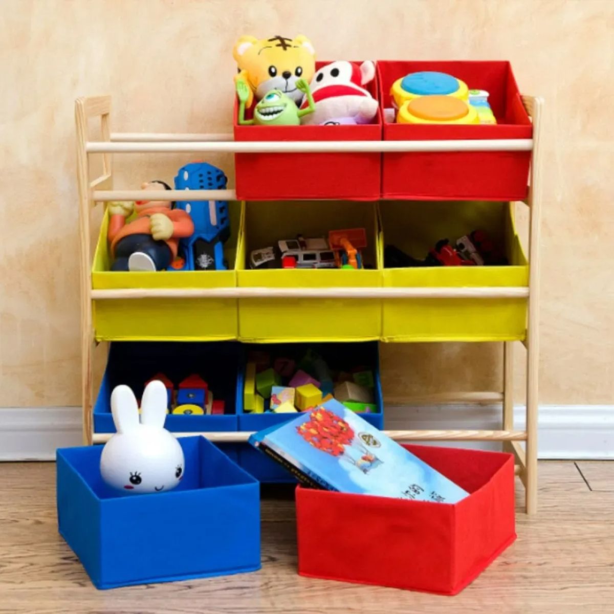 EVERSO - Estante Infantil Organizador De Juguetes Repisa 64x60x285cm Madera