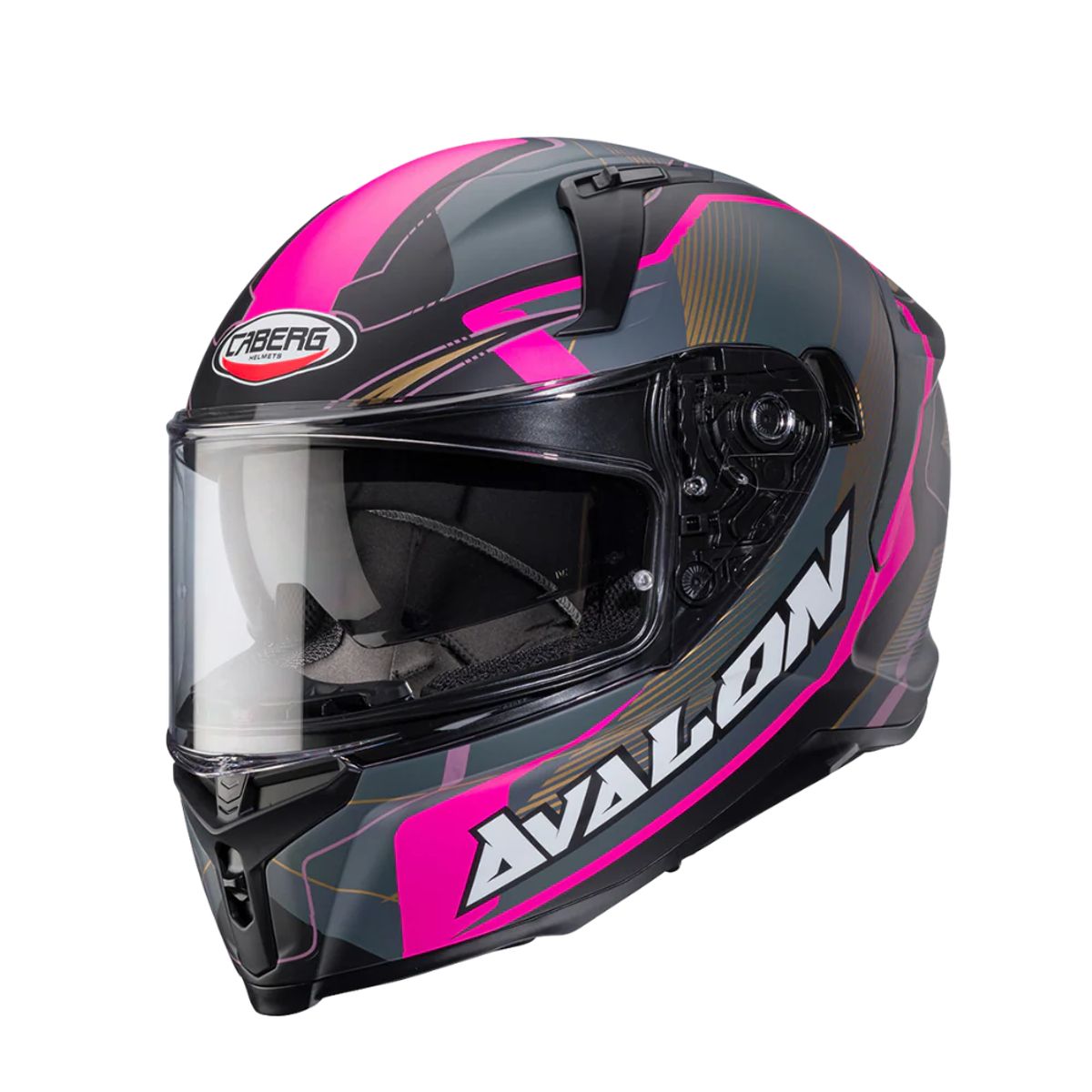 CABERG - Casco De Moto Caberg Avalon X Optic Matt Black Grey Fuchsia_.